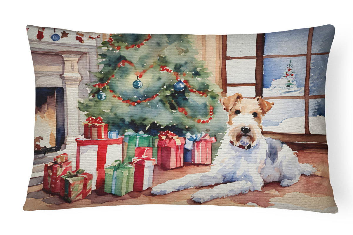 Buy this Fox Terrier Cozy Christmas Throw Pillow