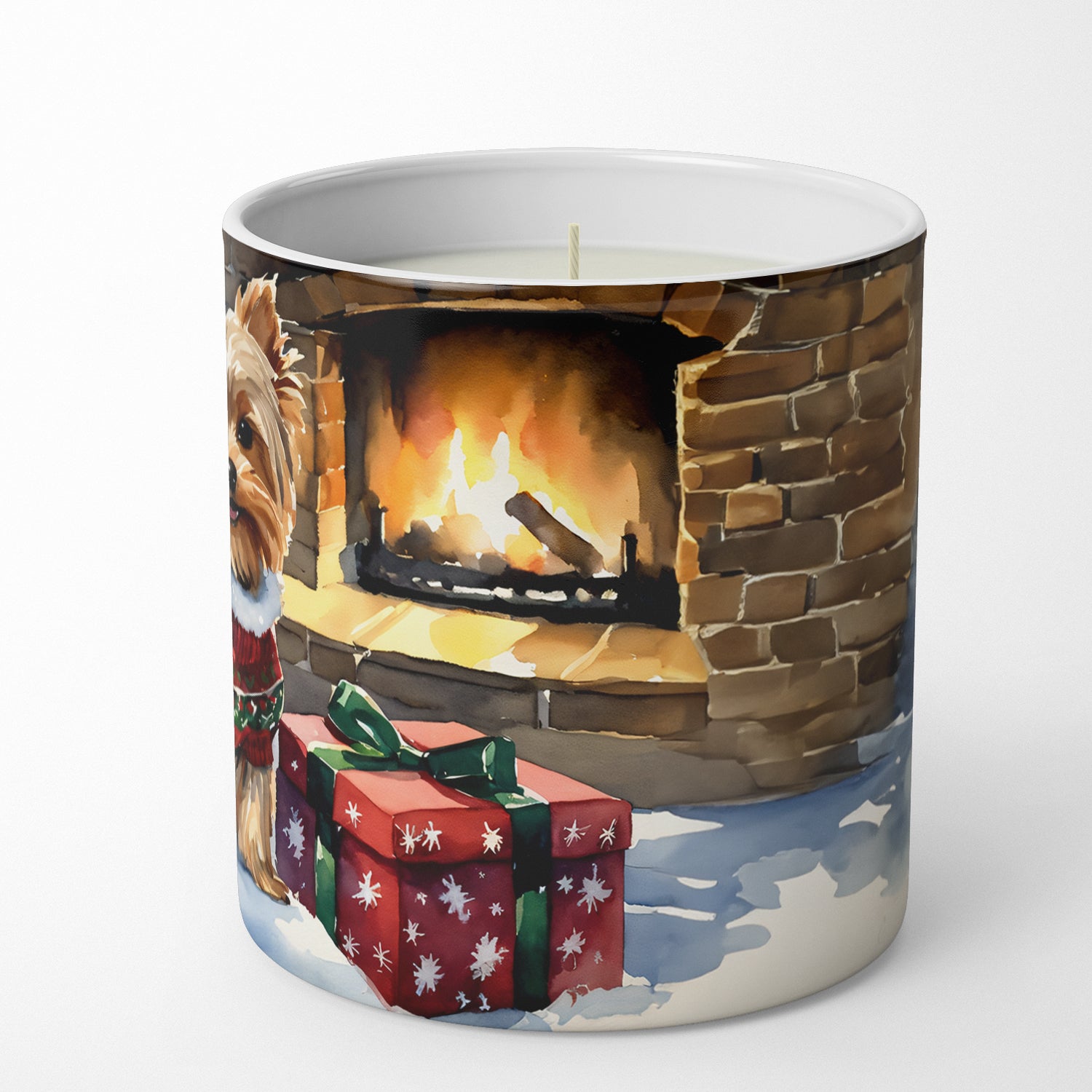 Yorkshire Terrier Cozy Christmas Decorative Soy Candle