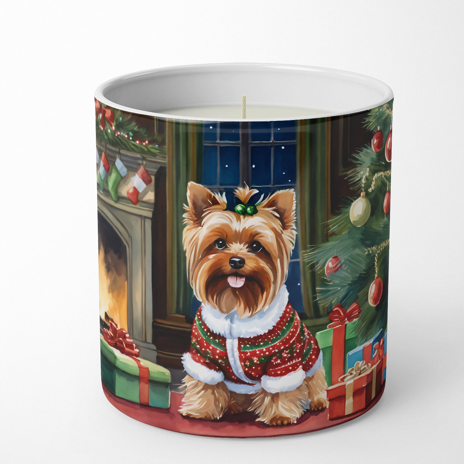 Buy this Yorkshire Terrier Cozy Christmas Decorative Soy Candle