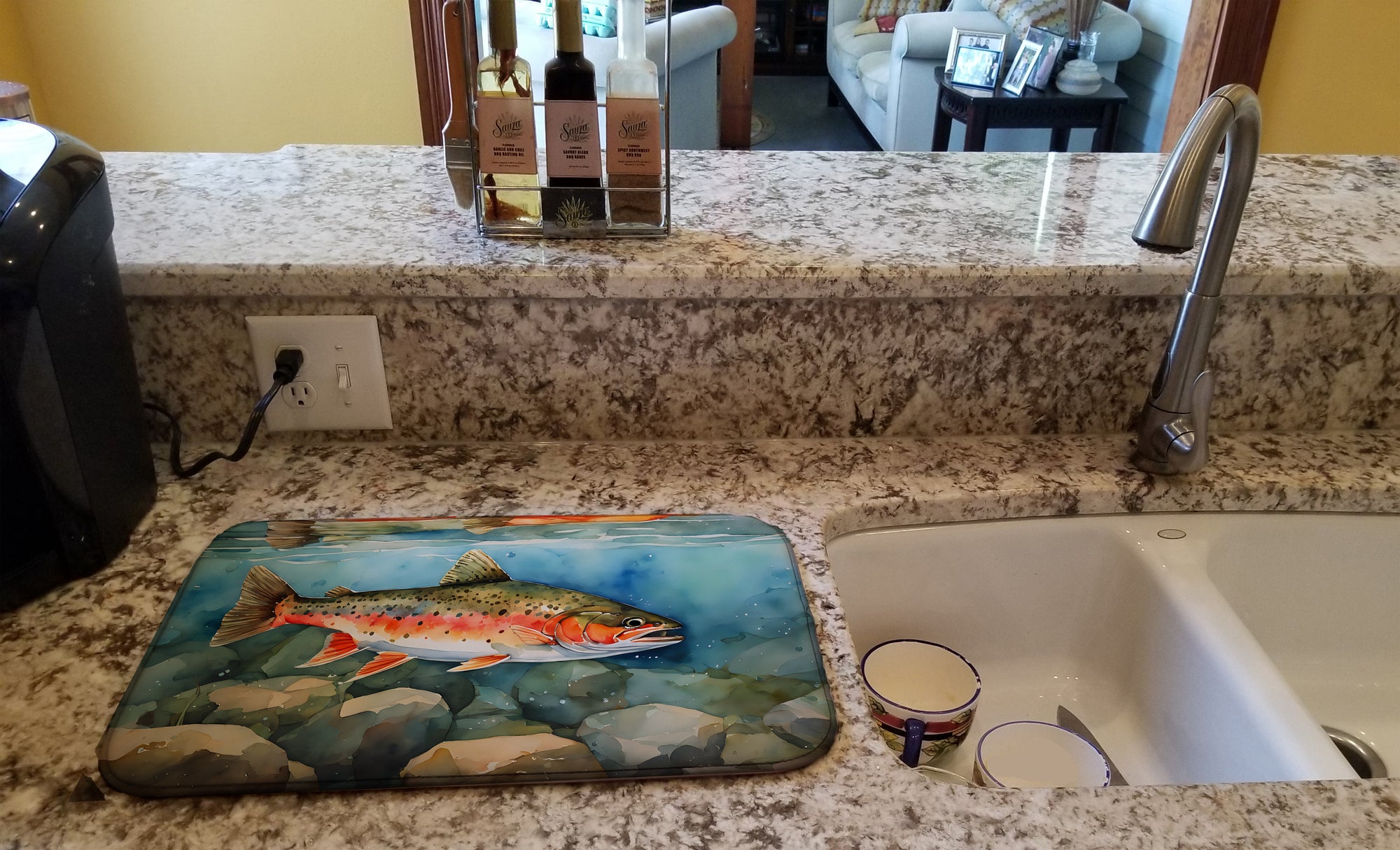 Buy this Brook Trout Dish Drying Mat