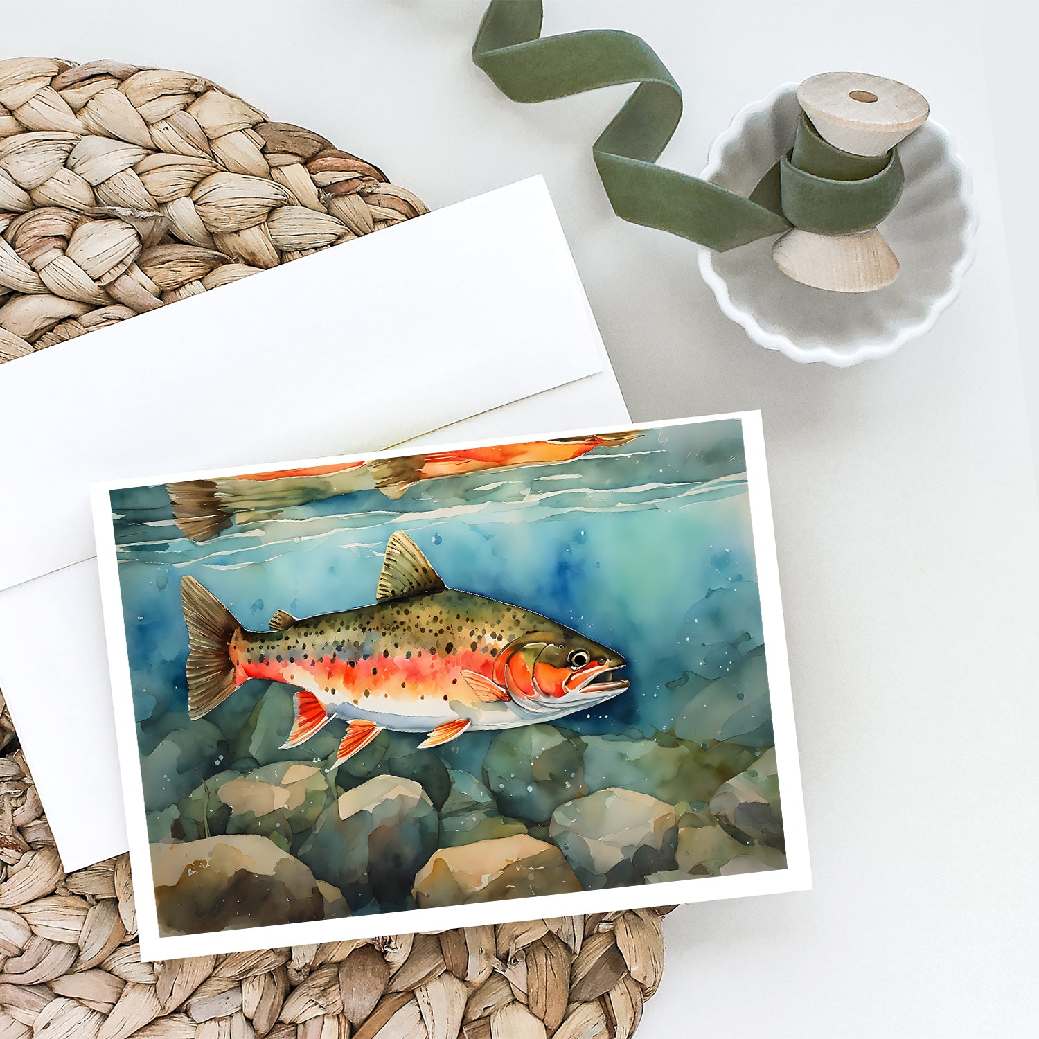Brook Trout Greeting Cards Pack of 8