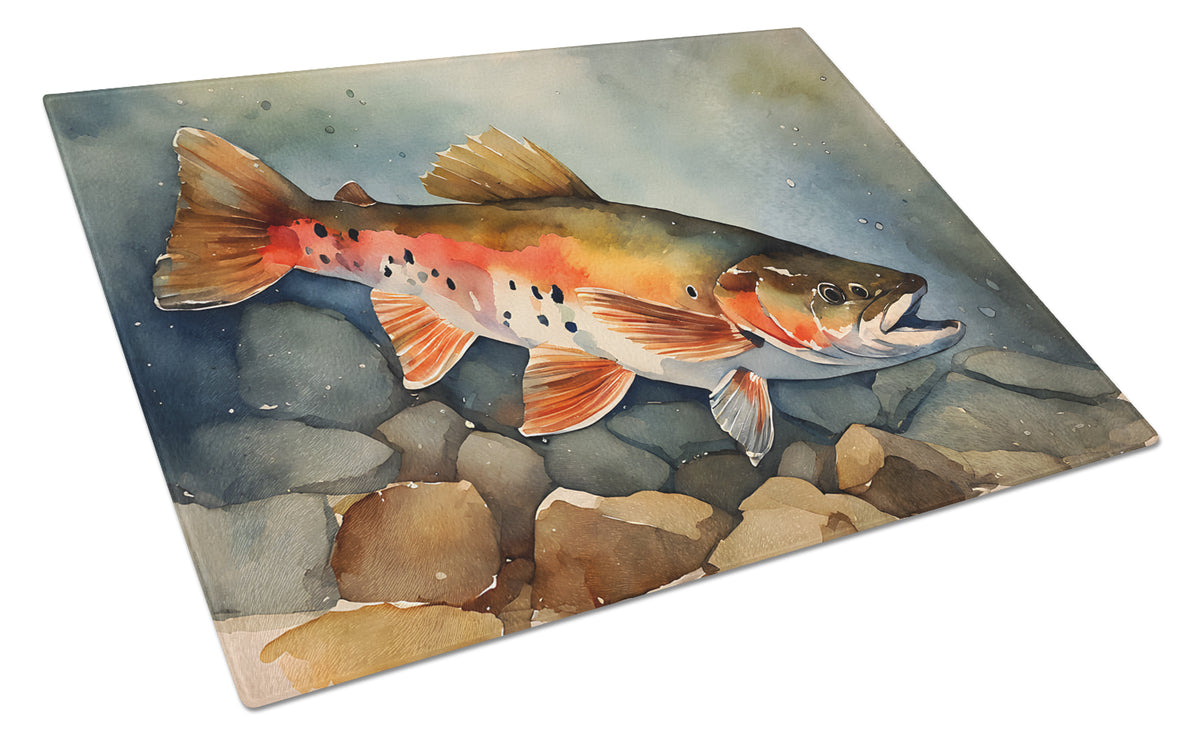 Buy this Brook Trout Glass Cutting Board Large