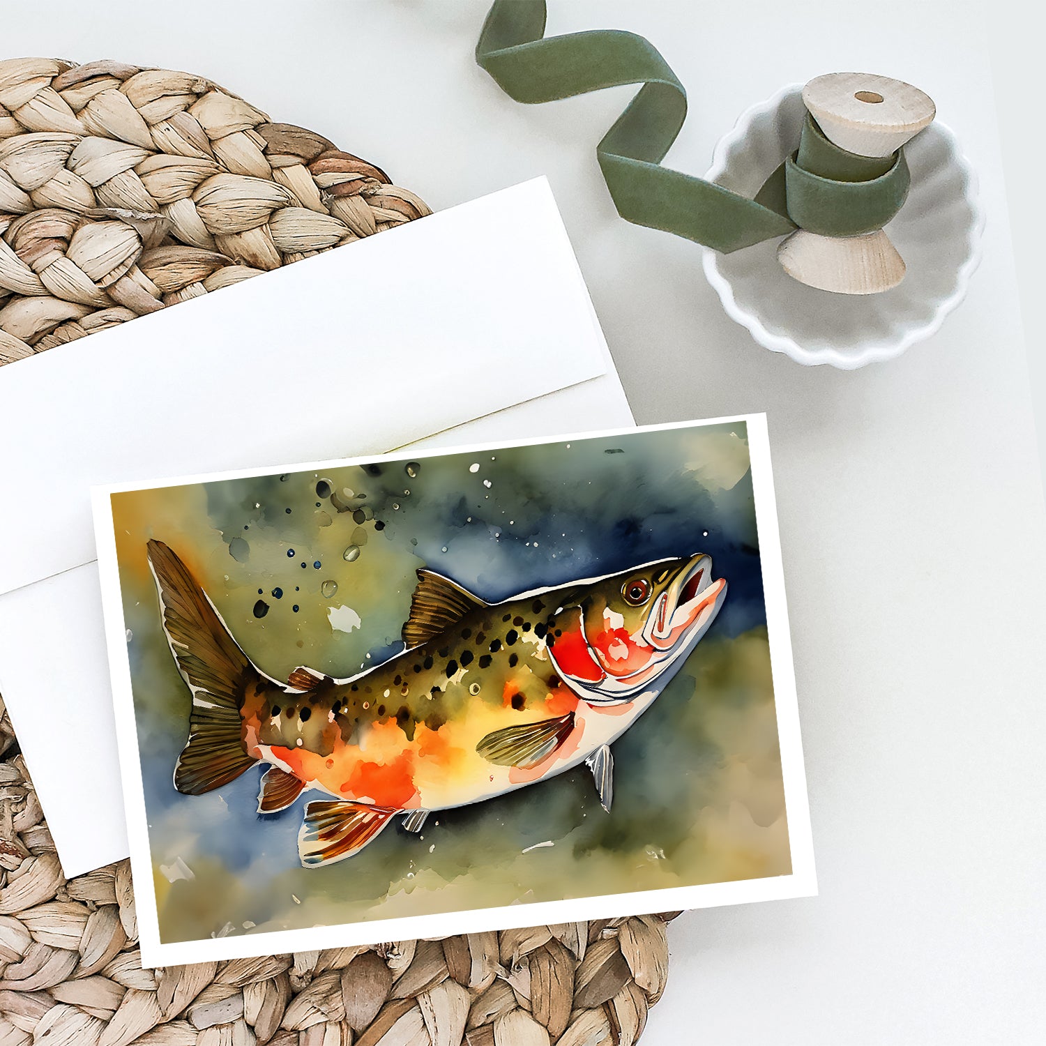 Brook Trout Greeting Cards Pack of 8