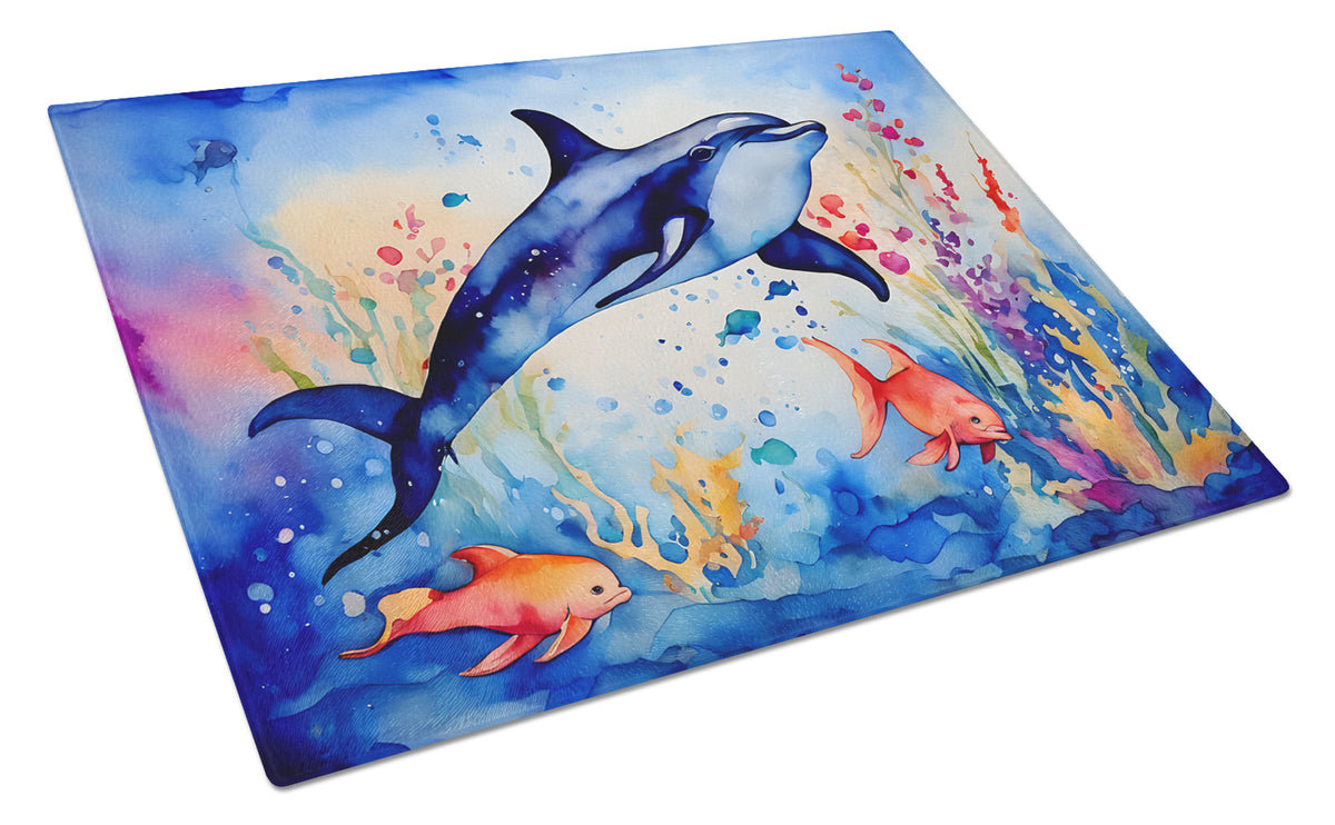 Buy this Dolphin Glass Cutting Board Large