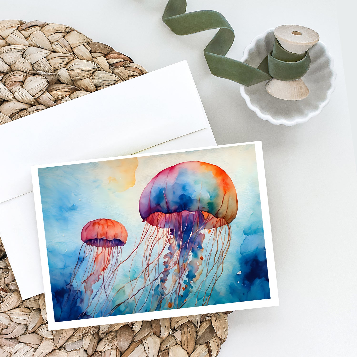Jellyfish Greeting Cards Pack of 8