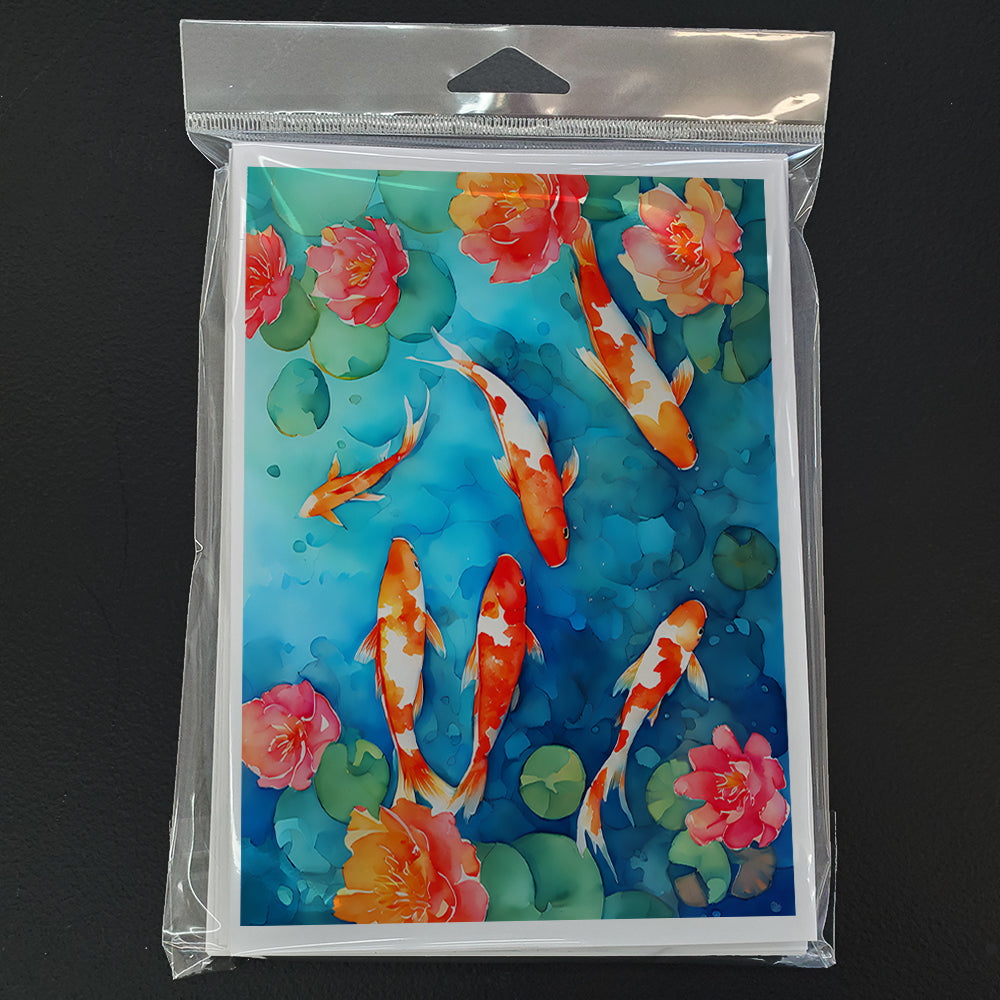 Koi Fish Greeting Cards Pack of 8