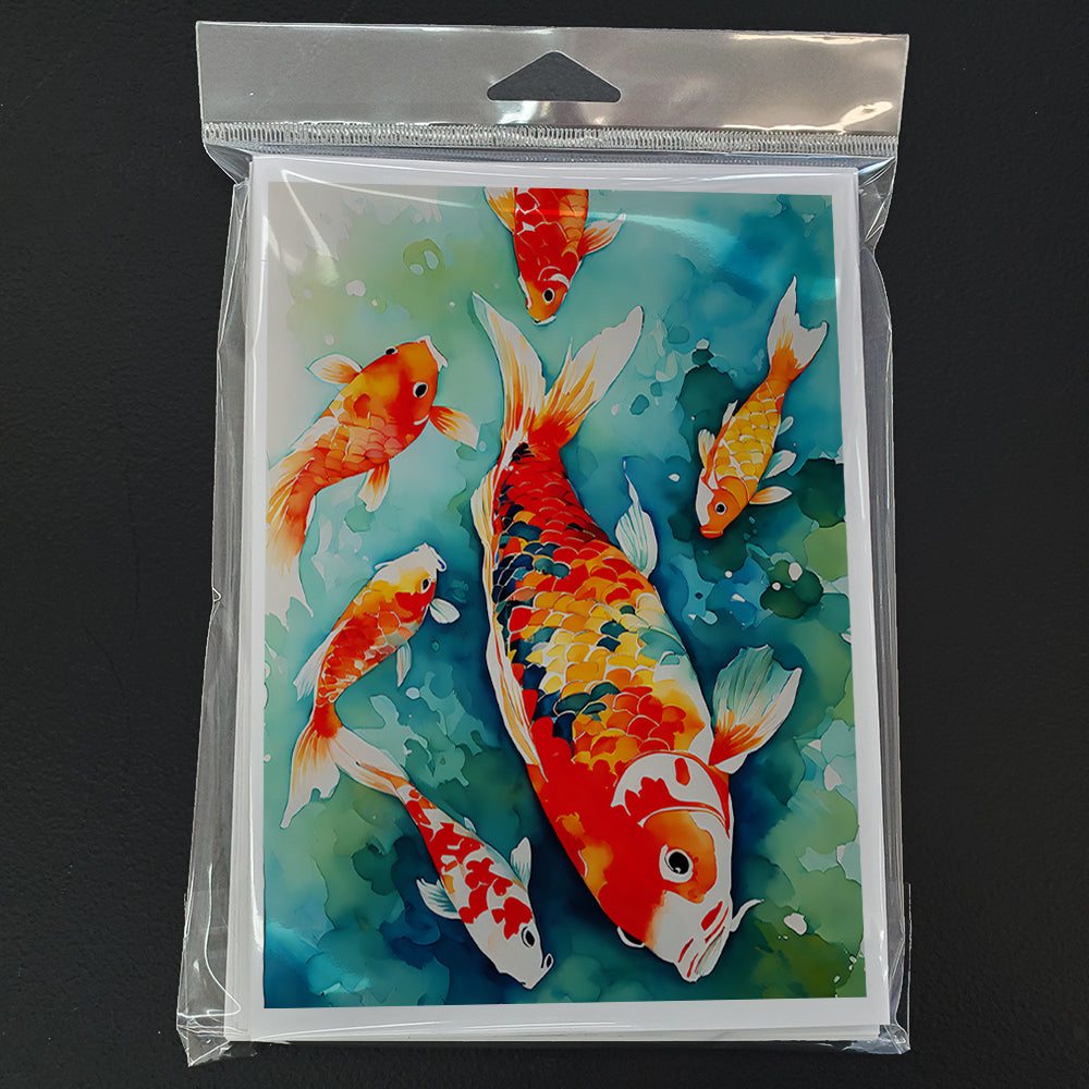 Koi Fish Greeting Cards Pack of 8
