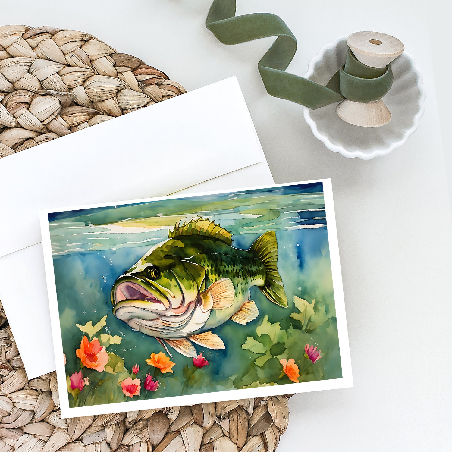 Buy this Largemouth Bass Greeting Cards Pack of 8