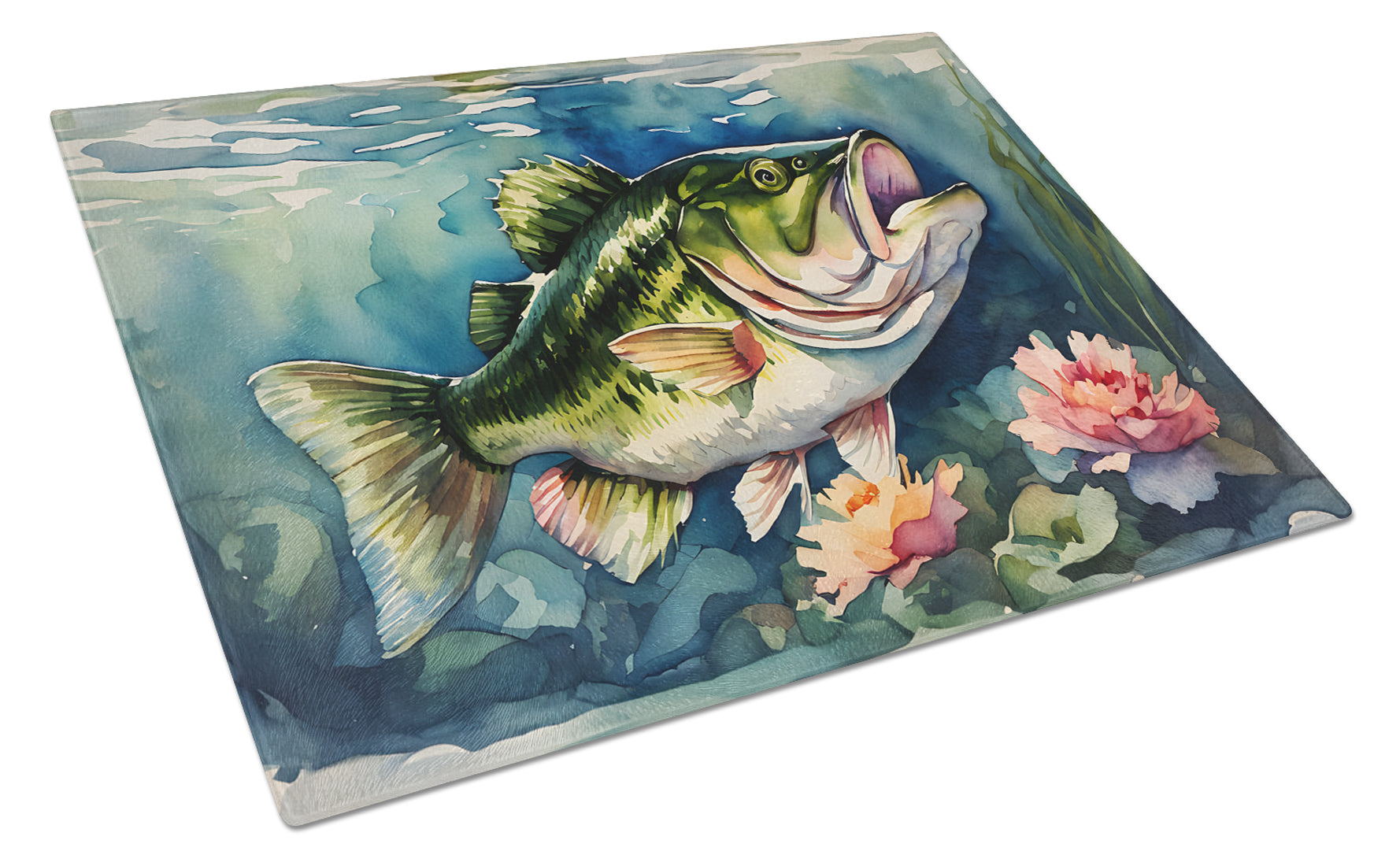 Buy this Largemouth Bass Glass Cutting Board Large