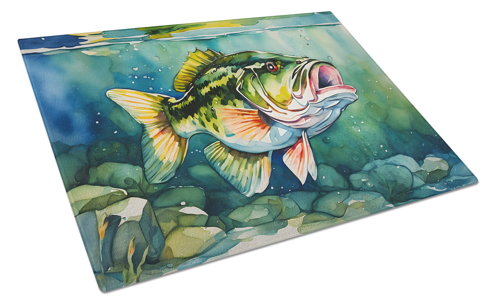 Buy this Largemouth Bass Glass Cutting Board Large