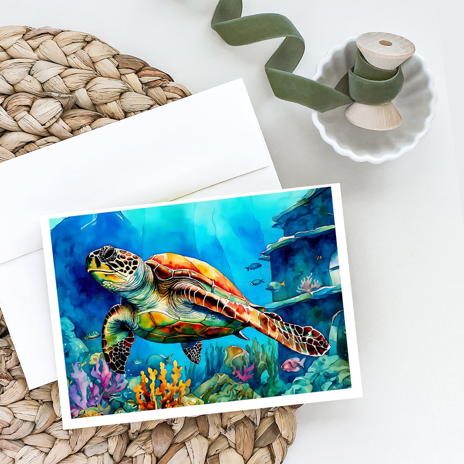 Buy this Loggerhead Sea Turtle Greeting Cards Pack of 8