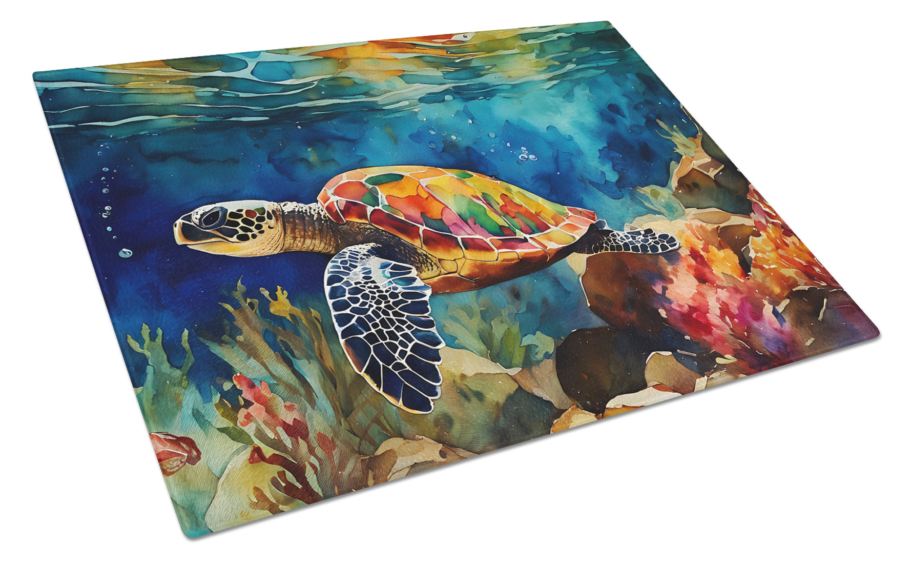 Buy this Loggerhead Sea Turtle Glass Cutting Board Large