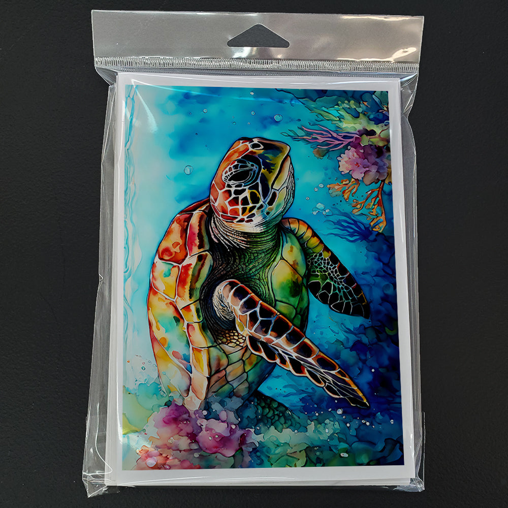 Loggerhead Sea Turtle Greeting Cards Pack of 8