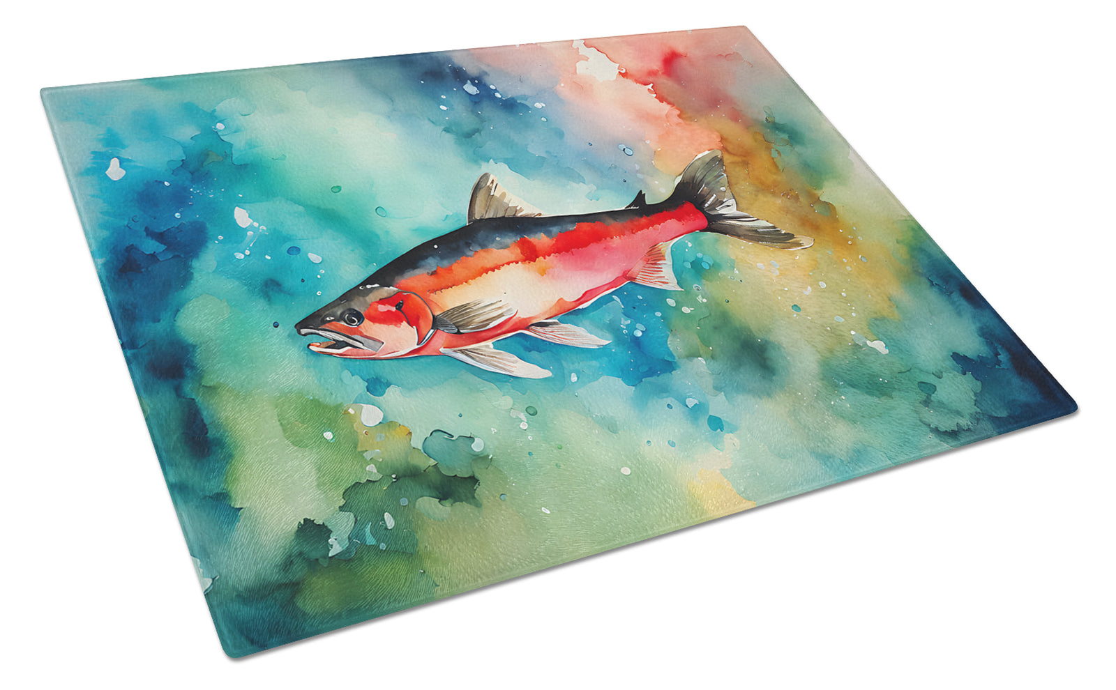 Buy this Salmon Glass Cutting Board Large