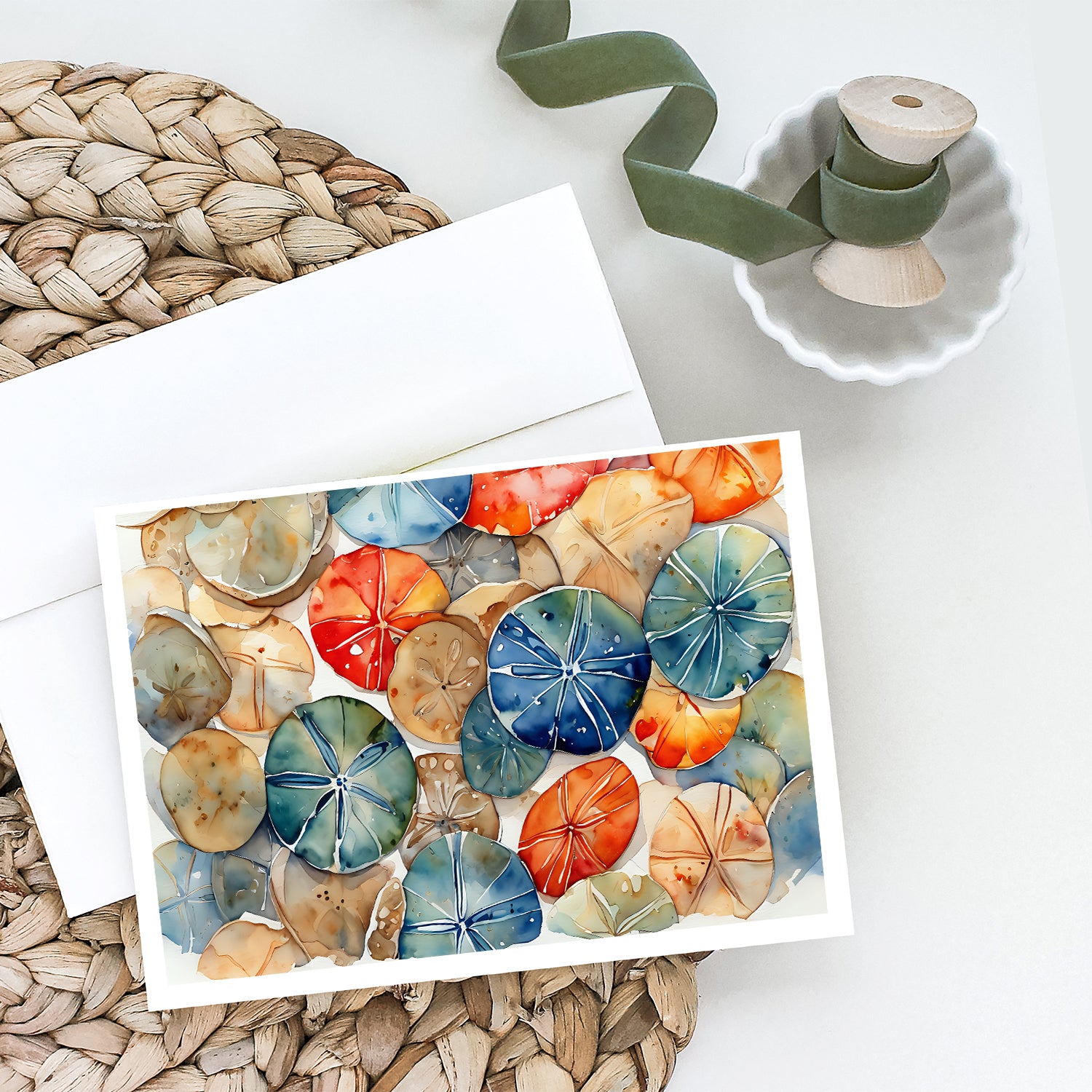 Sand Dollars Greeting Cards Pack of 8
