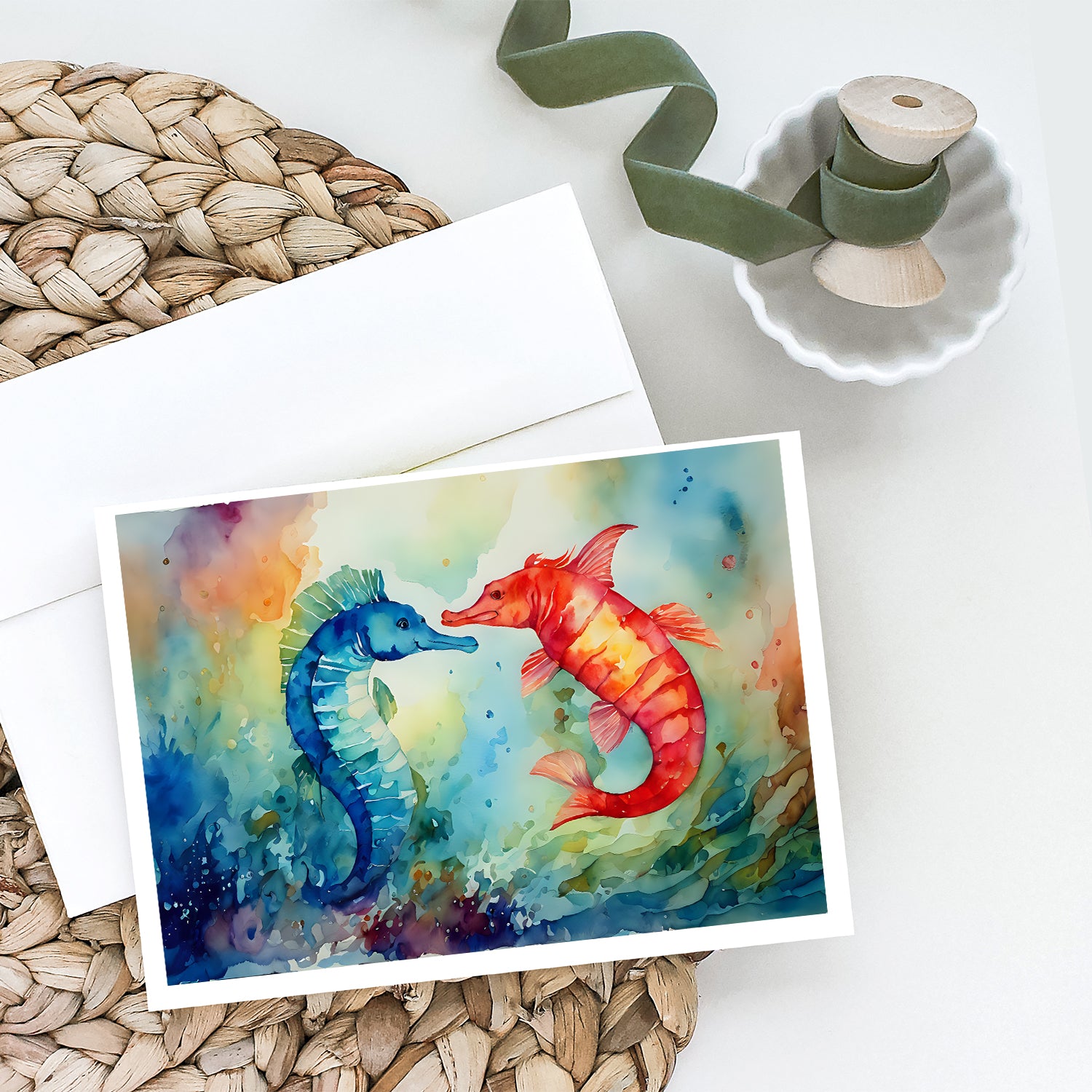 Buy this Seahorses Greeting Cards Pack of 8