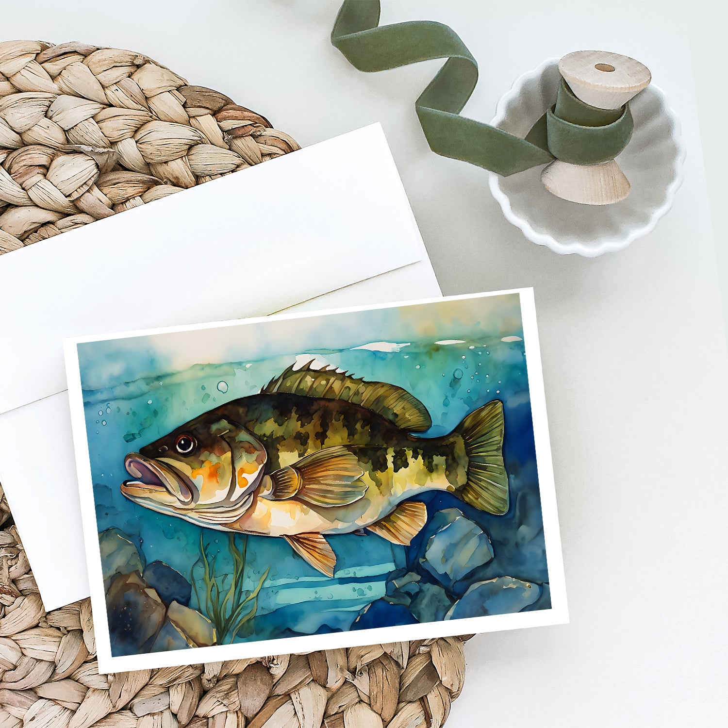 Buy this Smallmouth Bass Greeting Cards Pack of 8