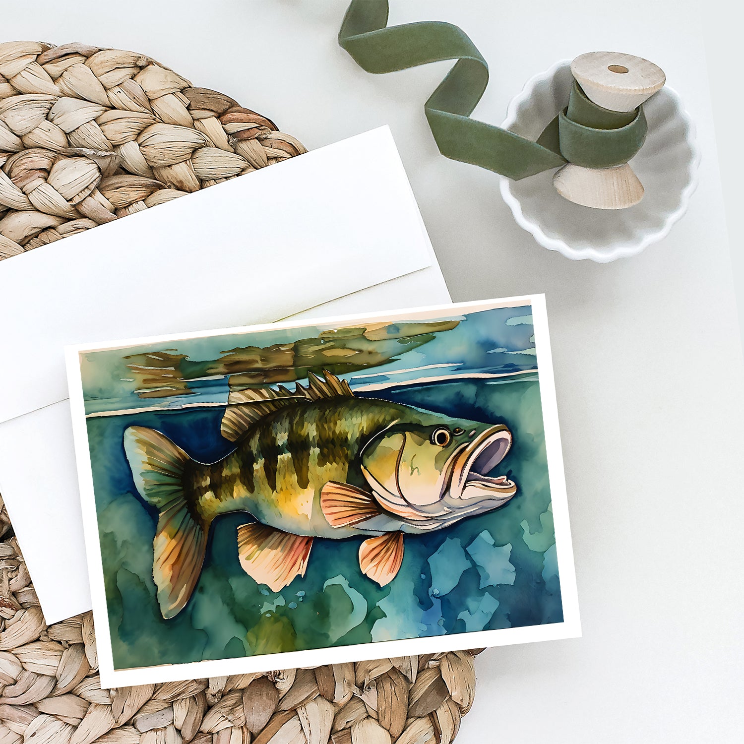 Buy this Smallmouth Bass Greeting Cards Pack of 8