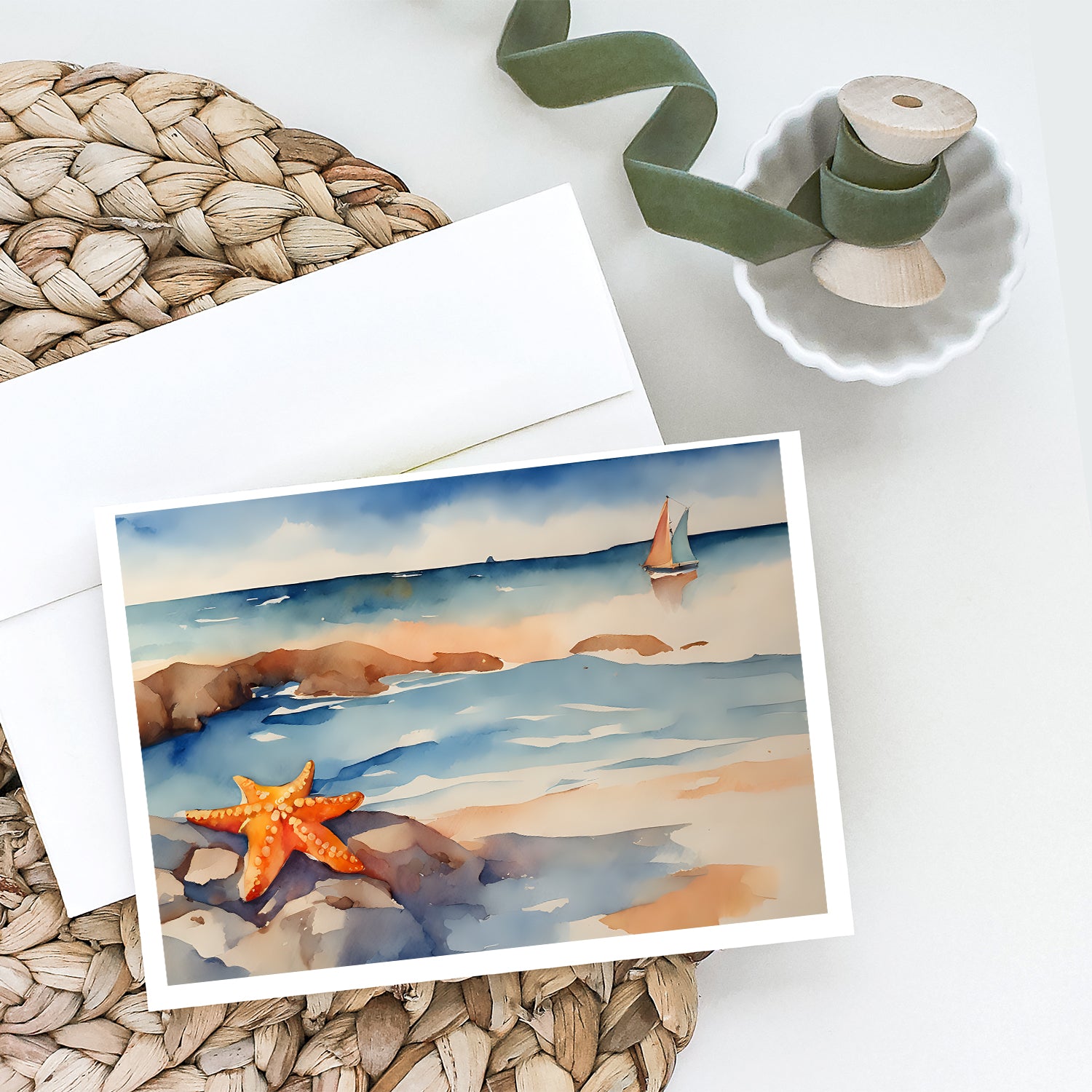 Starfish Greeting Cards Pack of 8