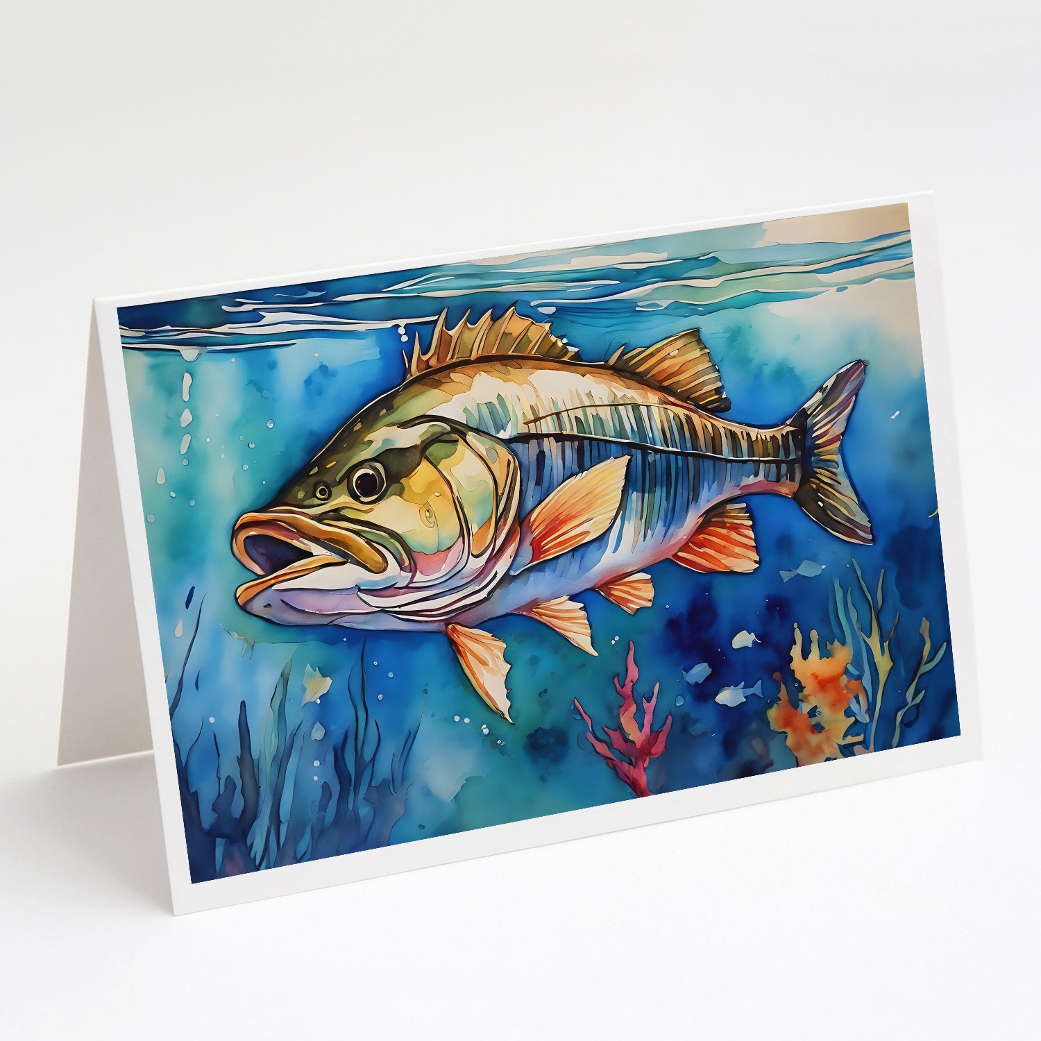 Buy this Striped Bass Greeting Cards Pack of 8