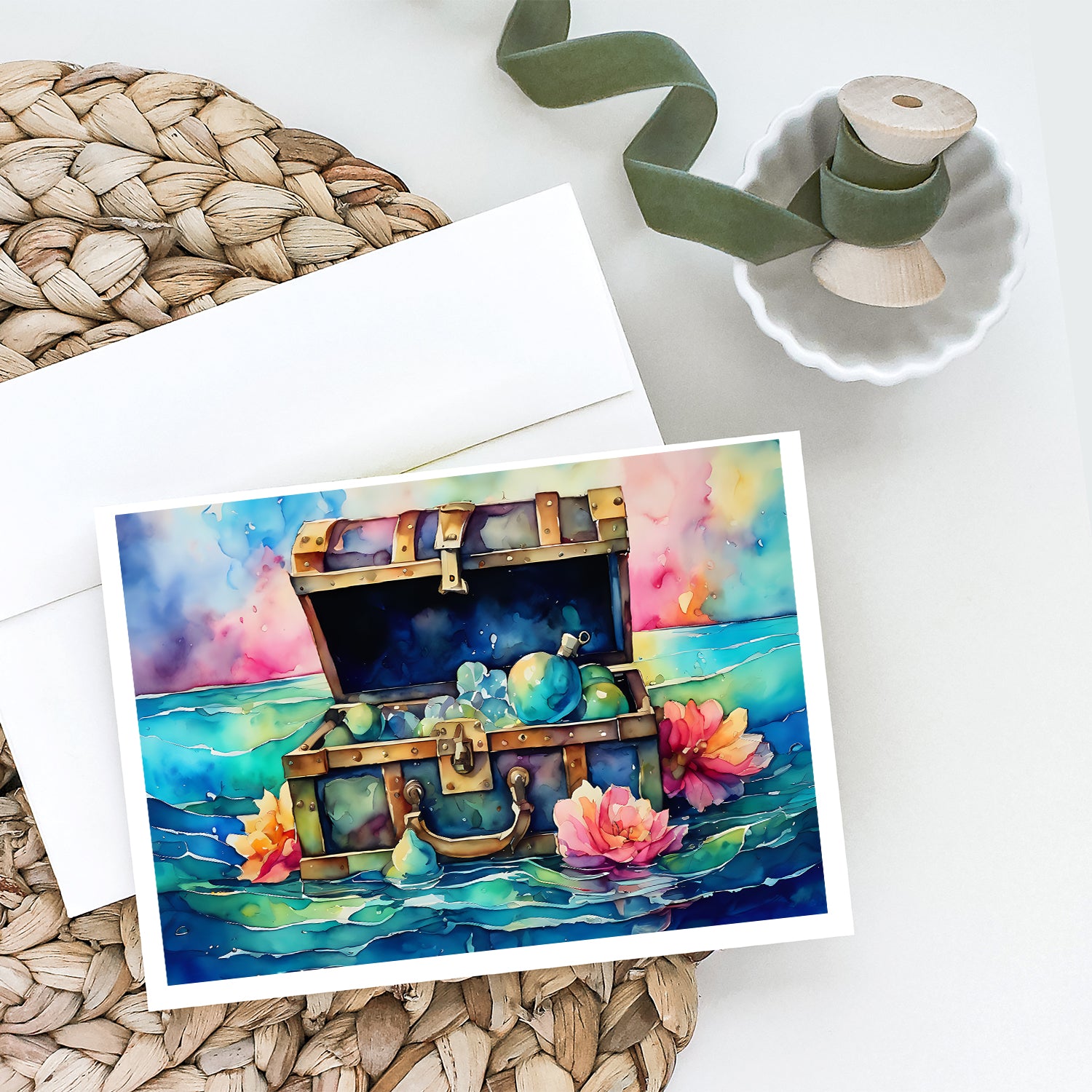 Buy this Treasure Chest Greeting Cards Pack of 8