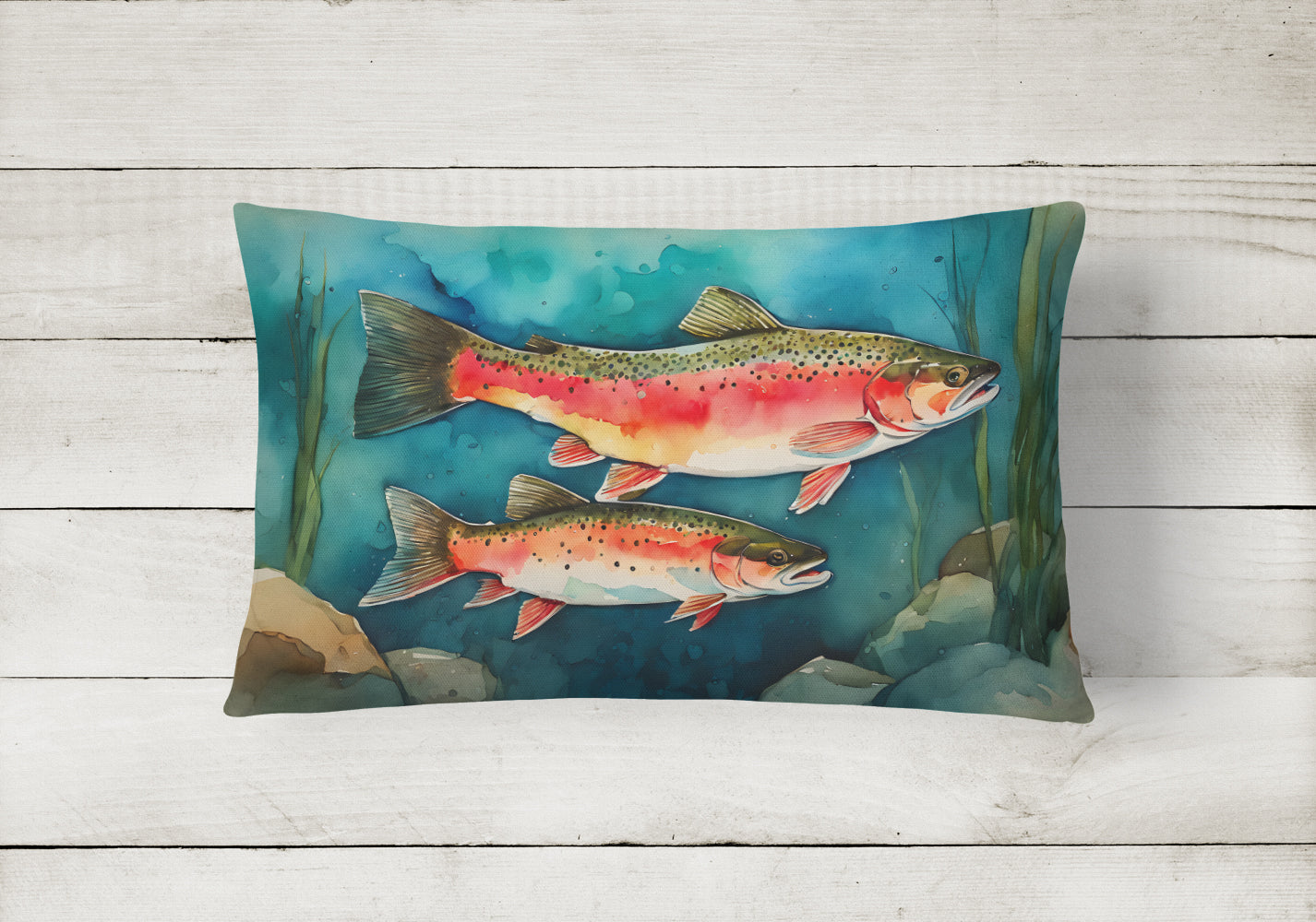 Trout Throw Pillow