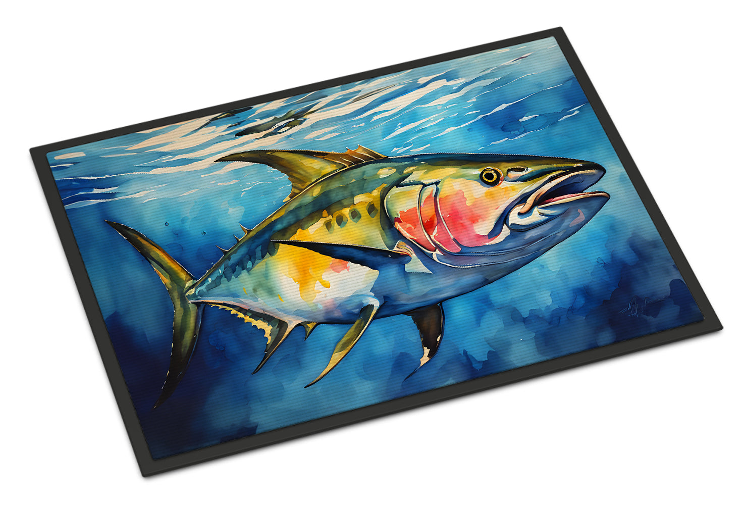 Caroline's Treasures Yellowfin Tuna Doormat - Large 24x36 – Indoor/Outdoor Floor Mat with Artistic Flair