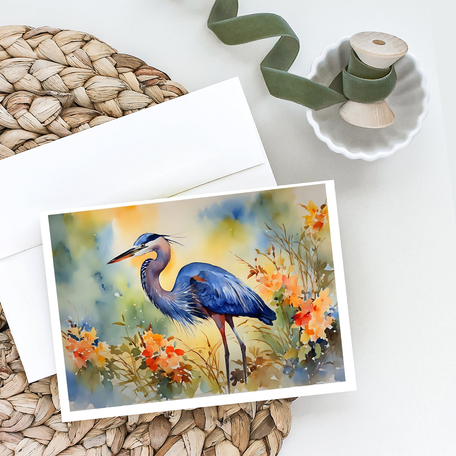 Blue Heron Greeting Cards Pack of 8