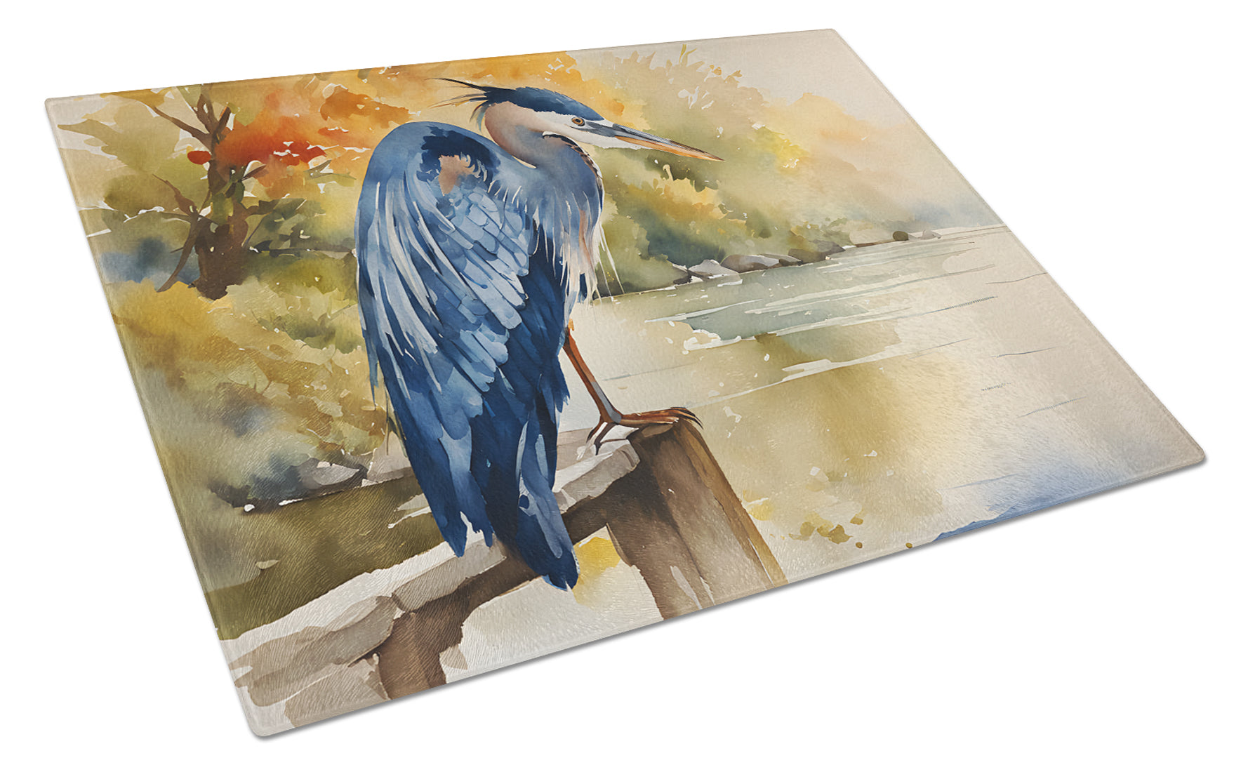 Buy this Blue Heron Glass Cutting Board Large
