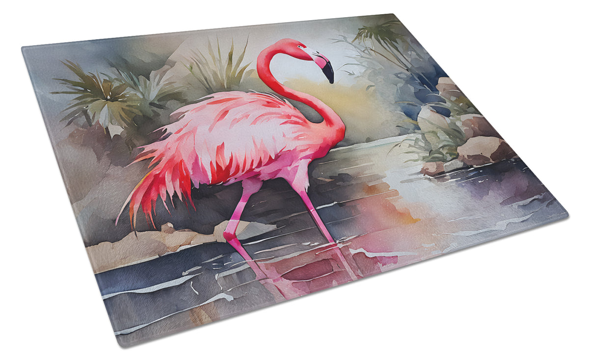 Buy this Flamingo Glass Cutting Board Large