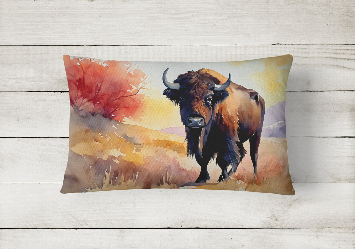 American Bison Throw Pillow
