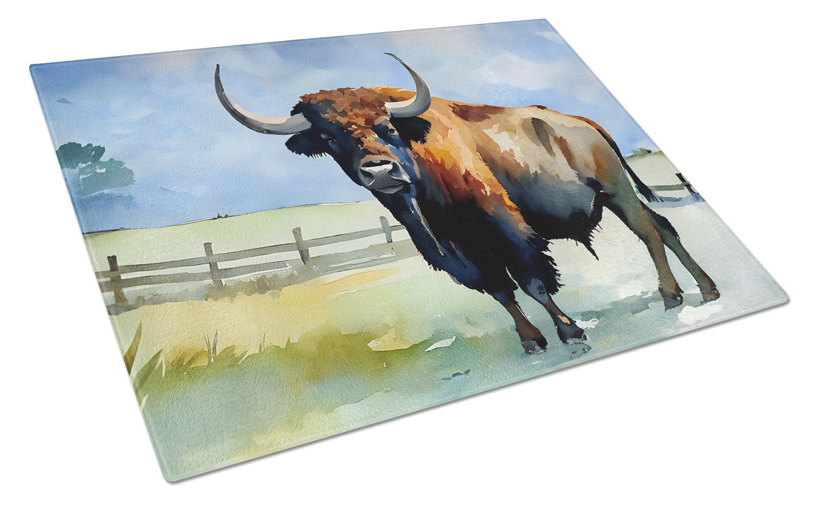 Buy this American Bison Glass Cutting Board Large