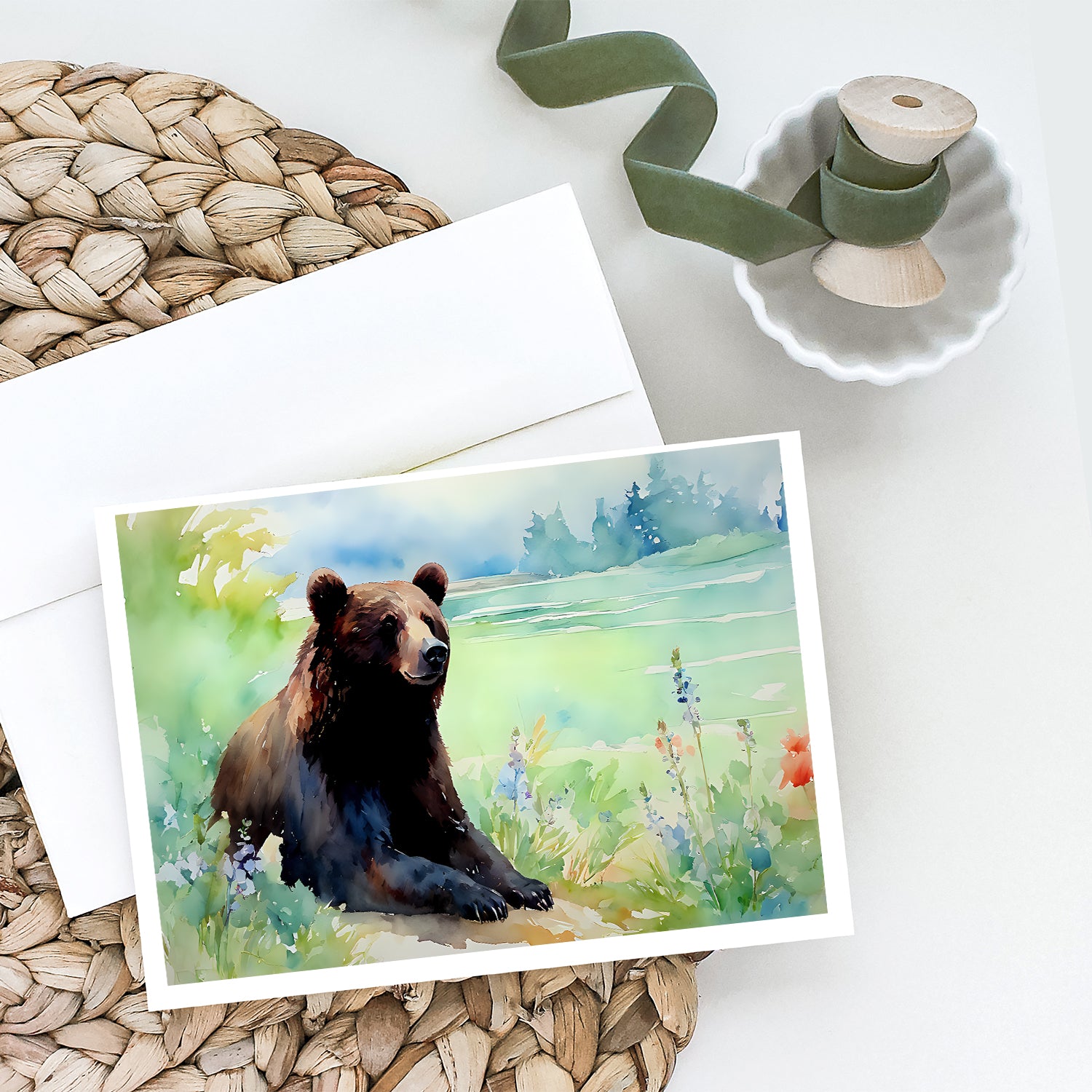American Black Bear Greeting Cards Pack of 8