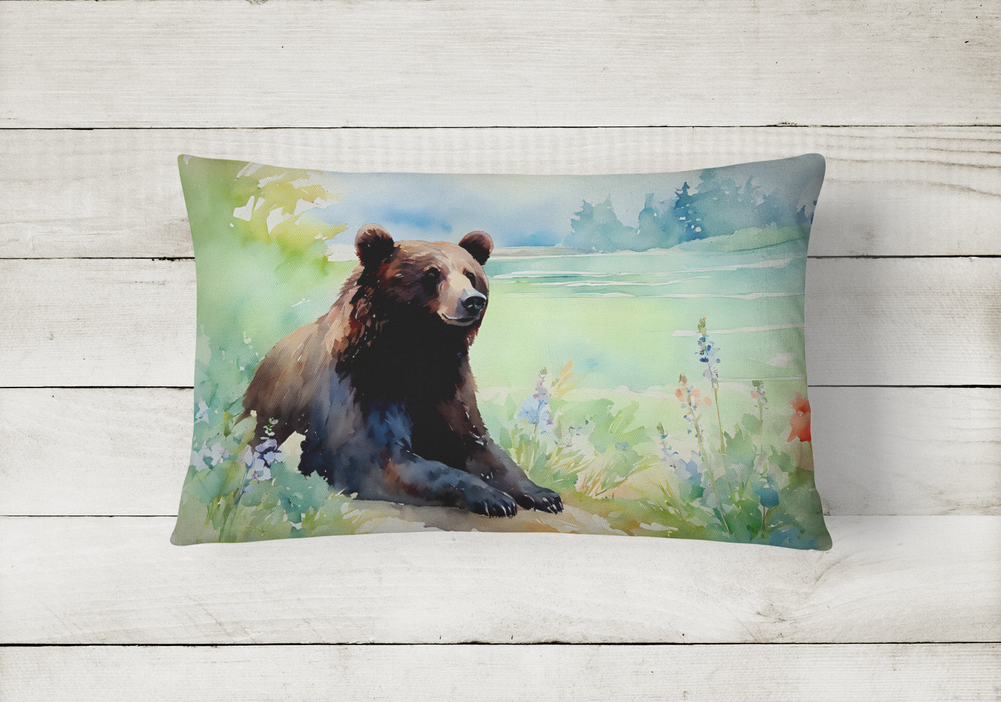 American Black Bear Throw Pillow