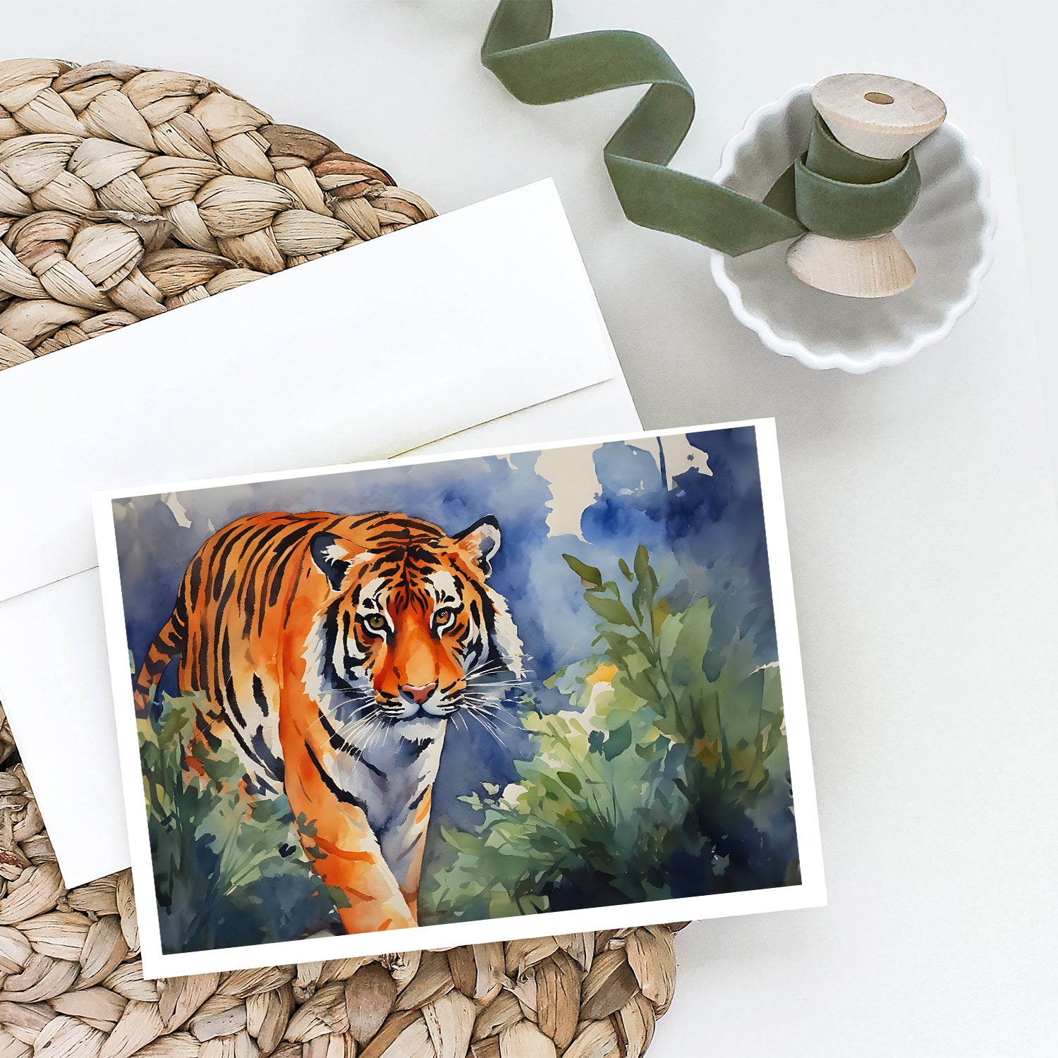Bengal Tiger Greeting Cards Pack of 8