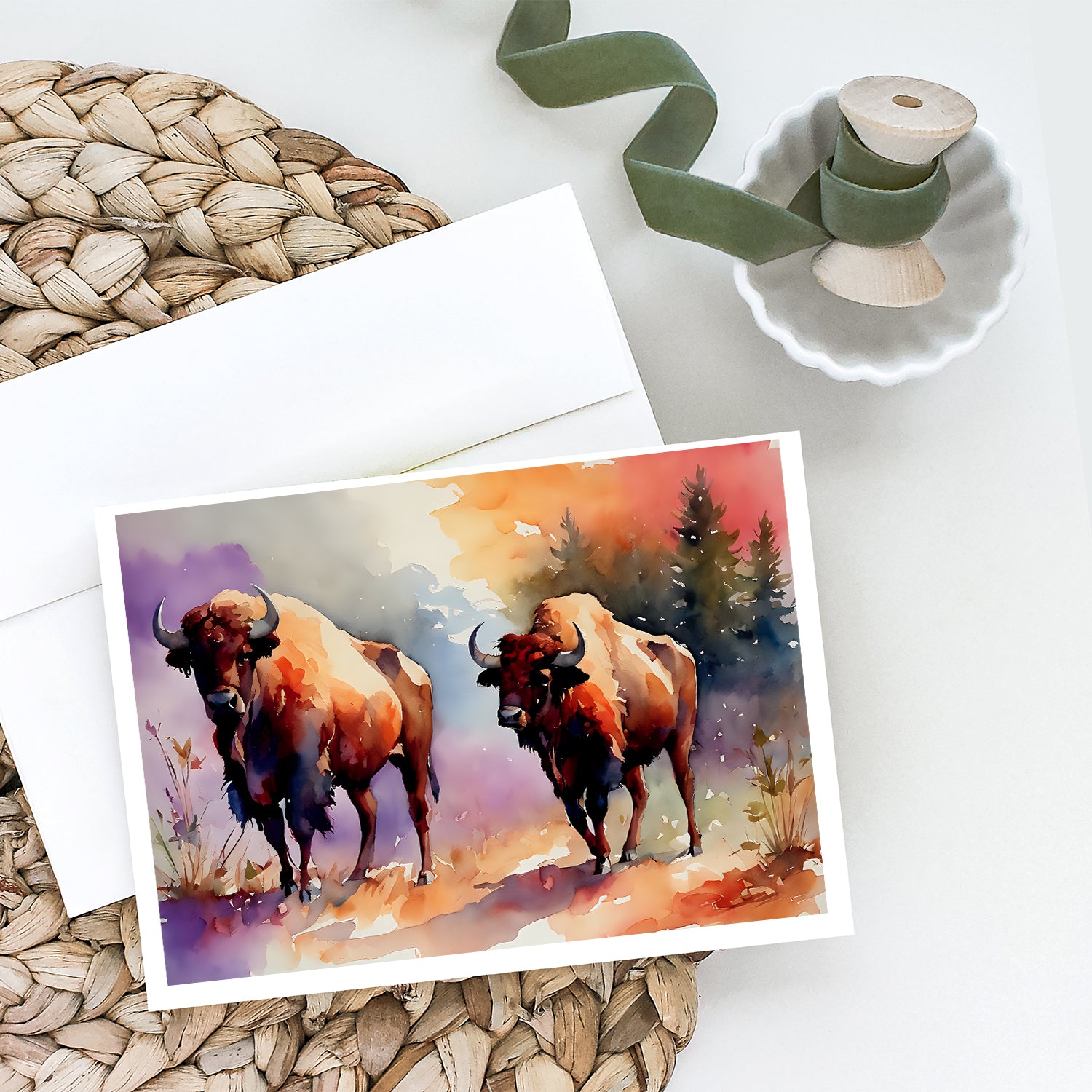 Buffalo Greeting Cards Pack of 8