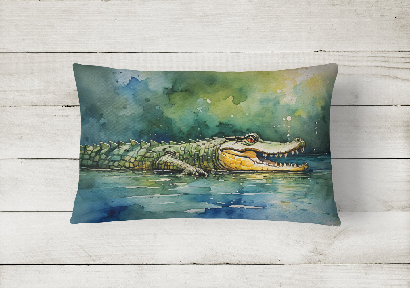 Caroline's Treasures Crocodile Throw Pillow