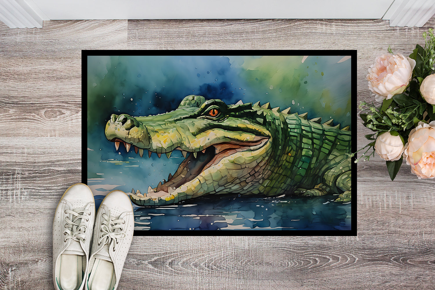 Caroline's Treasures Crocodile Doormat - 18X27 Indoor / Outdoor Rug | Made in USA