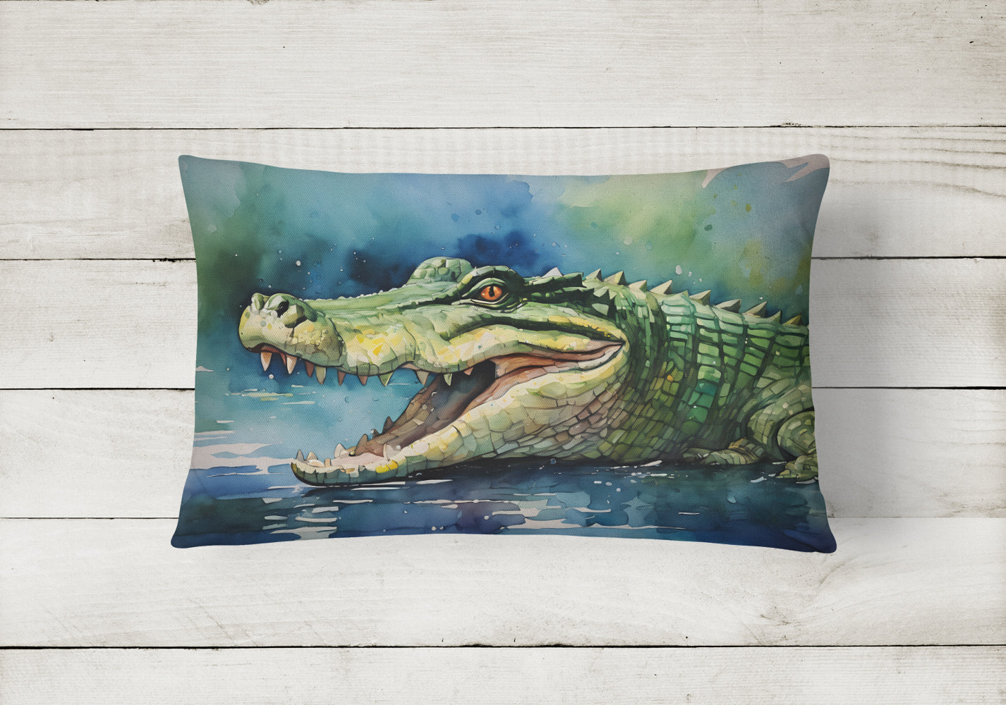 Caroline's Treasures Crocodile Throw Pillow