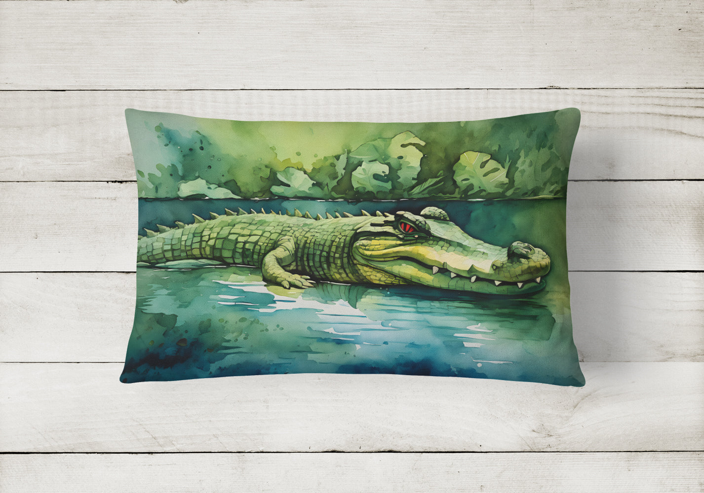 Caroline's Treasures Crocodile Throw Pillow