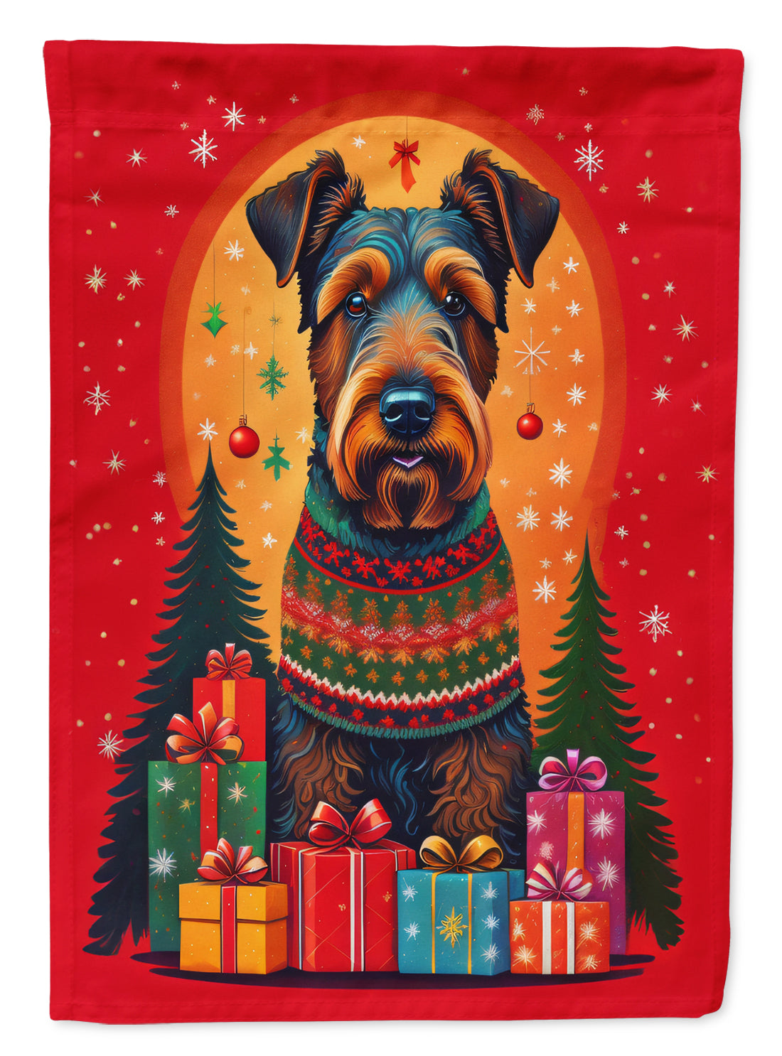 Buy this Airedale Terrier Holiday Christmas House Flag