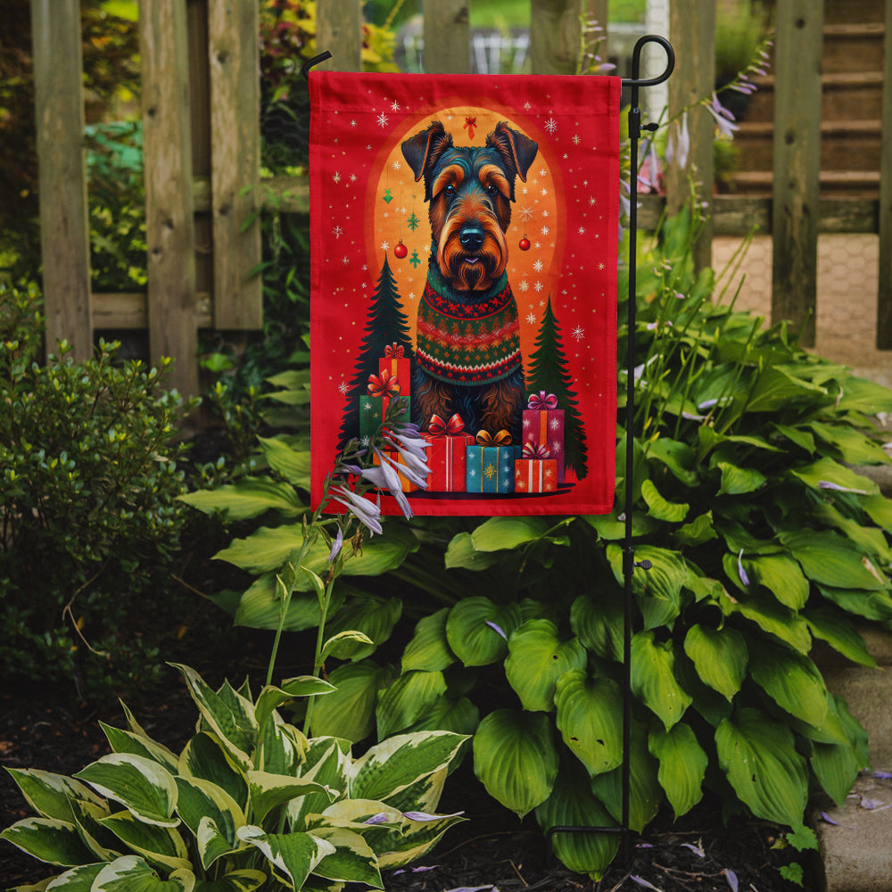 Airedale Terrier Holiday Christmas Garden Flag