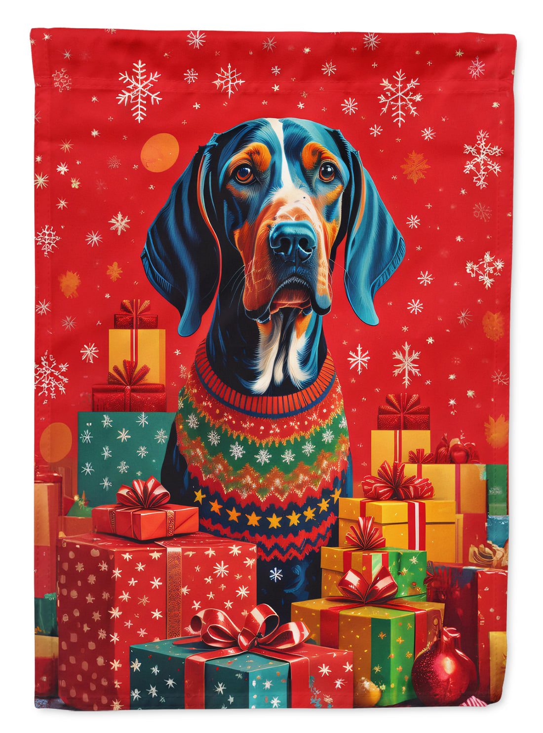 Buy this American English Coonhound Holiday Christmas Garden Flag