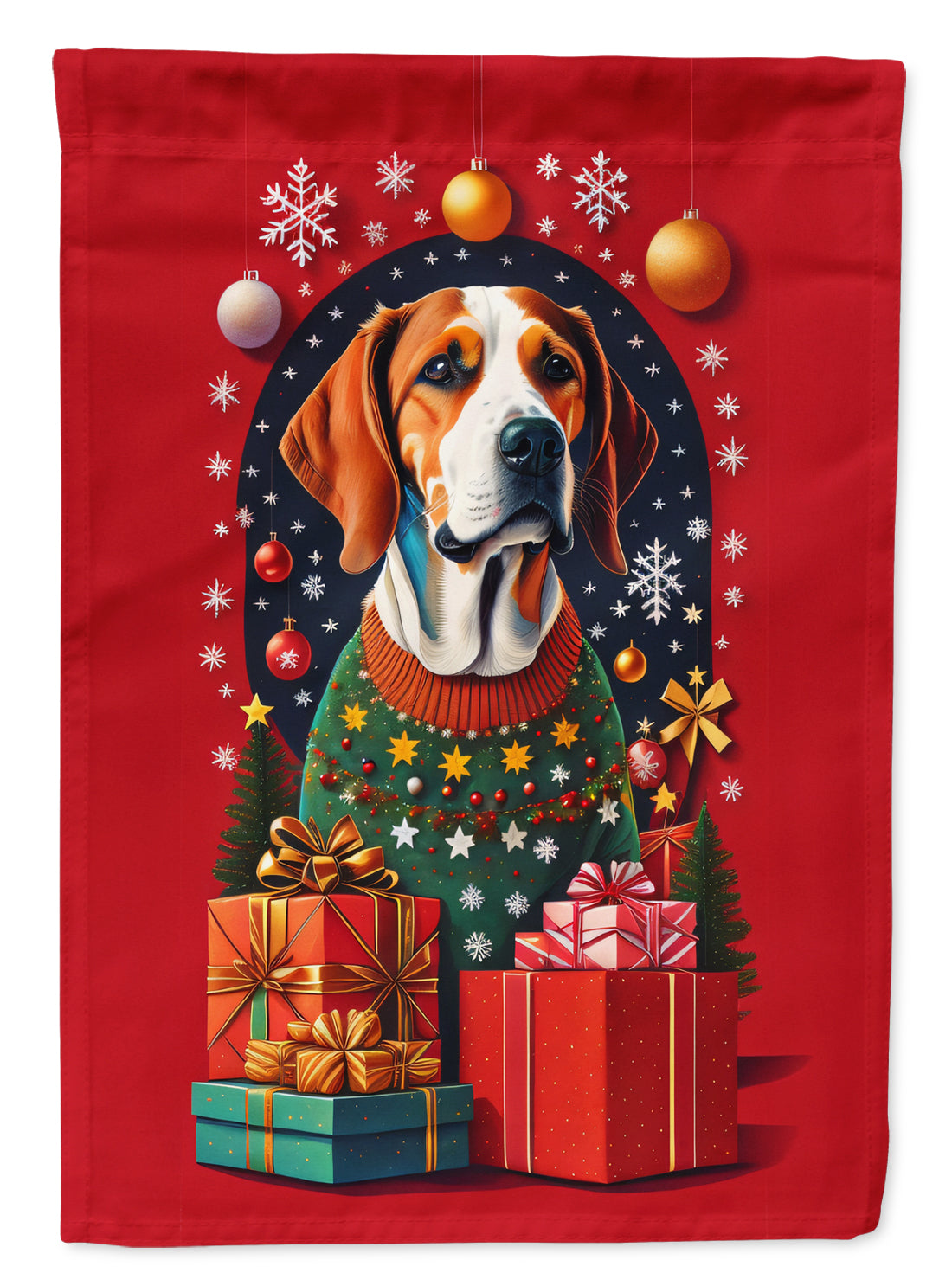Buy this American Foxhound Dog Holiday Christmas House Flag