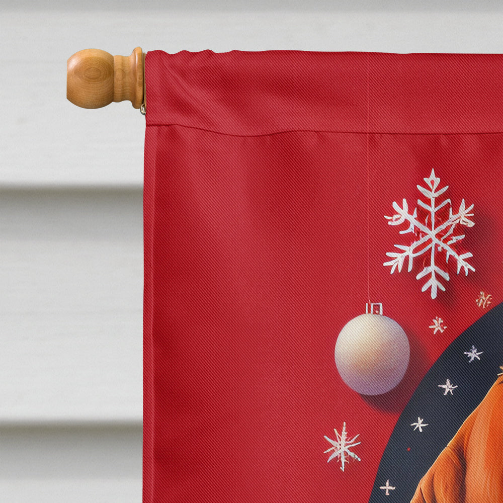 American Foxhound Dog Holiday Christmas House Flag