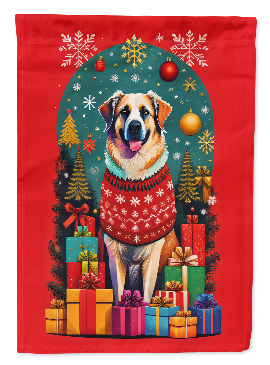 Buy this Anatolian Shepherd Dog Holiday Christmas House Flag
