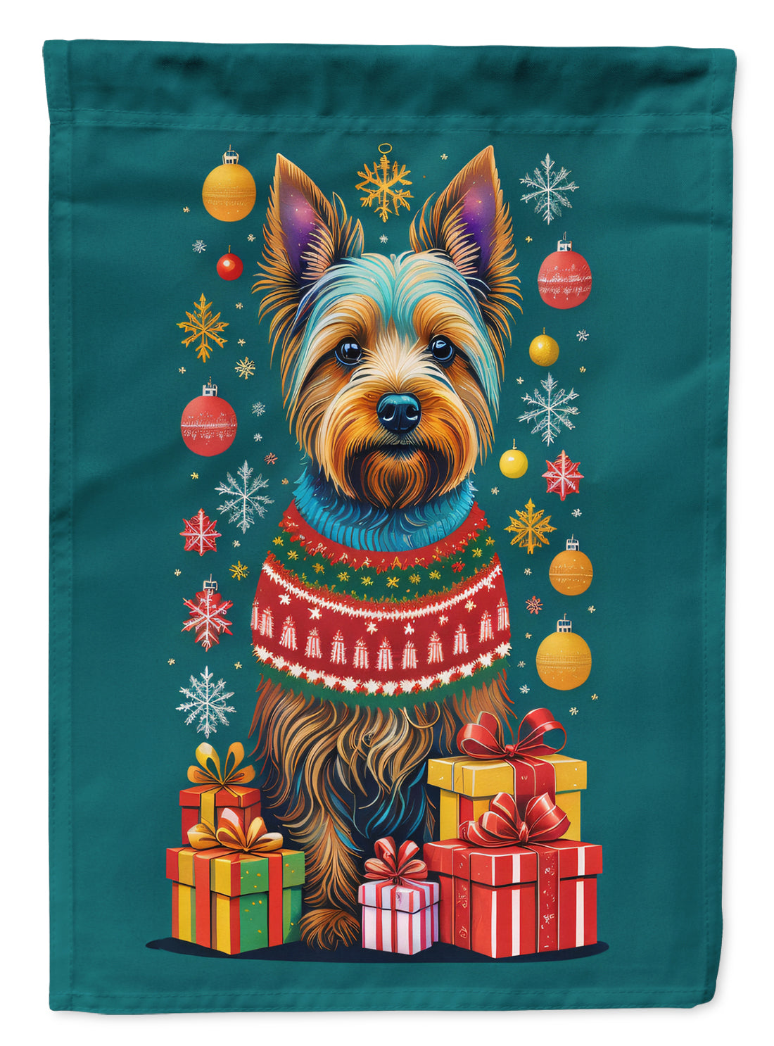 Buy this Australian Terrier Holiday Christmas House Flag