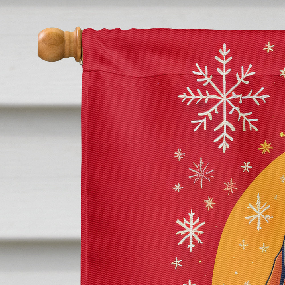 Basset Hound Holiday Christmas House Flag