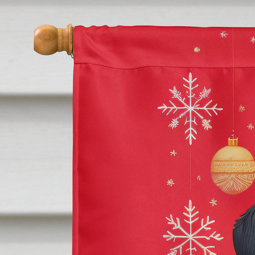 Black Russian Terrier Holiday Christmas House Flag