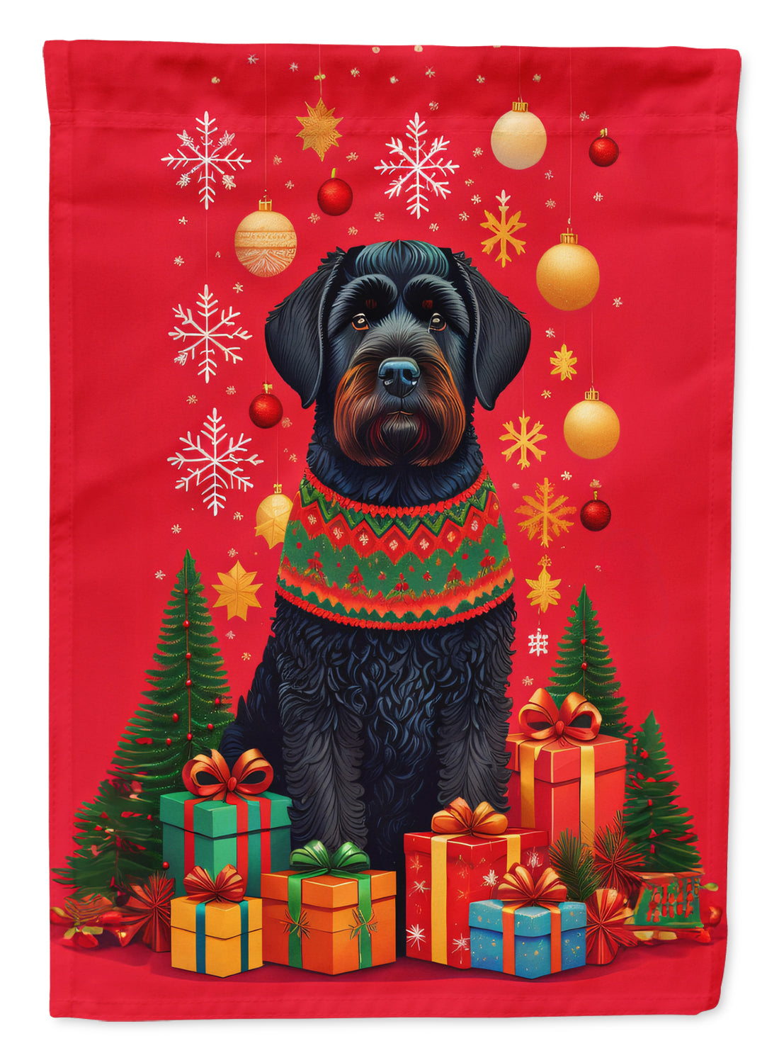 Buy this Black Russian Terrier Holiday Christmas House Flag